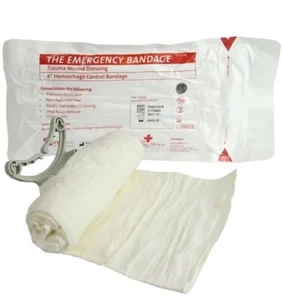 Israeli Emergency Trauma & Hemorrhage Control Bandage - White 4" inches - 2 Pack - Picture 1 of 5