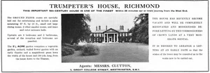 Casa de los trompetistas Richmond Surrey 1950 para dejar - Imagen 1 de 1