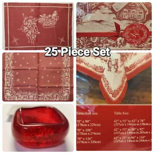 Noble Excellence Twas The Night 25pc Cloth Table Decor, Service for 8, BRAND NEW - Picture 1 of 20