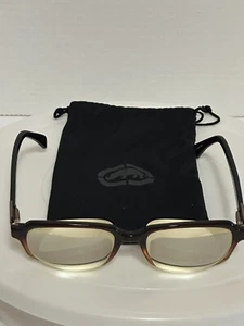 Marc Ecko Eyeglass Frames 5012 BRNF 54 18-145 Dark Brown Oval Logo Rare Find - Picture 1 of 9