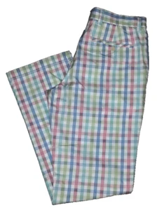 Vineyard Vines Breaker Hose Herren kariert blau grün pink türkis weiß Größe 30x32 - Bild 1 von 3