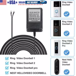 Video Ring Doorbell Power Supply Adapter 24V 1/2/2 Pro Transformer Adapter Wire - Picture 1 of 12