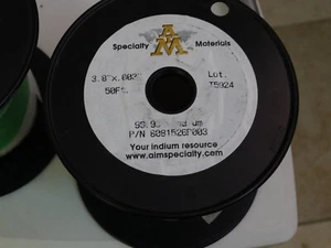 Indium Foil Roll 3.8"x 50ft/0.003" (Indium pricing is skyrocketing) - Picture 1 of 1
