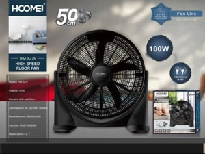 HOOMEI HM-8276 Ventilador De Piso Alta Velocidad 50cm 100W Regulable 180° - Imagen 1 de 1