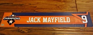 Jack Mayfield 2019 Astros Game Used ALDS / ALCS Locker Name Plate MLB Auth #9 - Bild 1 von 6