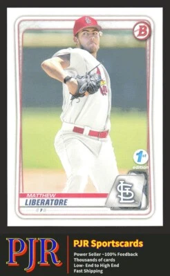 2020 Bowman Draft #BD-198 Matthew Liberatore  1st Edition St. Louis Cardinals - Image 1 of 2