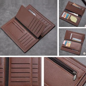 Men's Business Leather Wallet ID Card Driver License ч∫ `о H9A4 - Picture 1 of 18