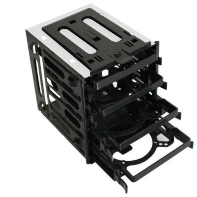 5.25" to 4x 3.5" SATA SAS Hard Drive HDD Cage Rack Trays Caddy Bay Slots NEW - Image 1 of 4