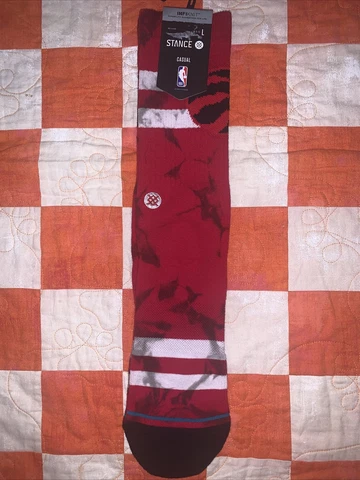 NWT Stance Toronto Raptors Dyed Casual Crew Socks INFIKNIT Mens Large 9-13 Cover