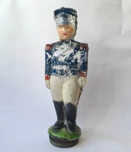 Rare Antique 1930 11.5" Argentine Army "Grenadier" Figural Glass Candy Container - Picture 1 of 6