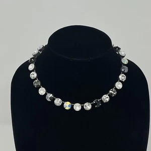 Sabika Manhattan Pearlized Choker Necklace Spring 2013 Tray 18 Black White Cryst - Picture 1 of 8