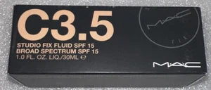 MAC Studio Fix Fluid SPF15 Foundation Shade C3.5 1 fl. oz. NEW - Picture 1 of 3