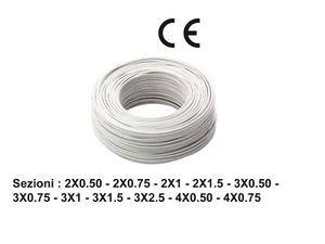 CAVO GOMMATO MULTIPOLARE VARIE METRATURE FILO ELETTRICO COLORE BIANCO - Foto 1 di 1