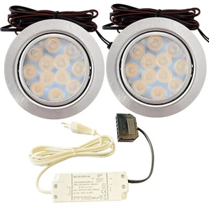 LED Möbeleinbauleuchte Luna 3W 3000K Ø65mm flach Sets inkl. Trafo – Plug & Play - Bild 1 von 9