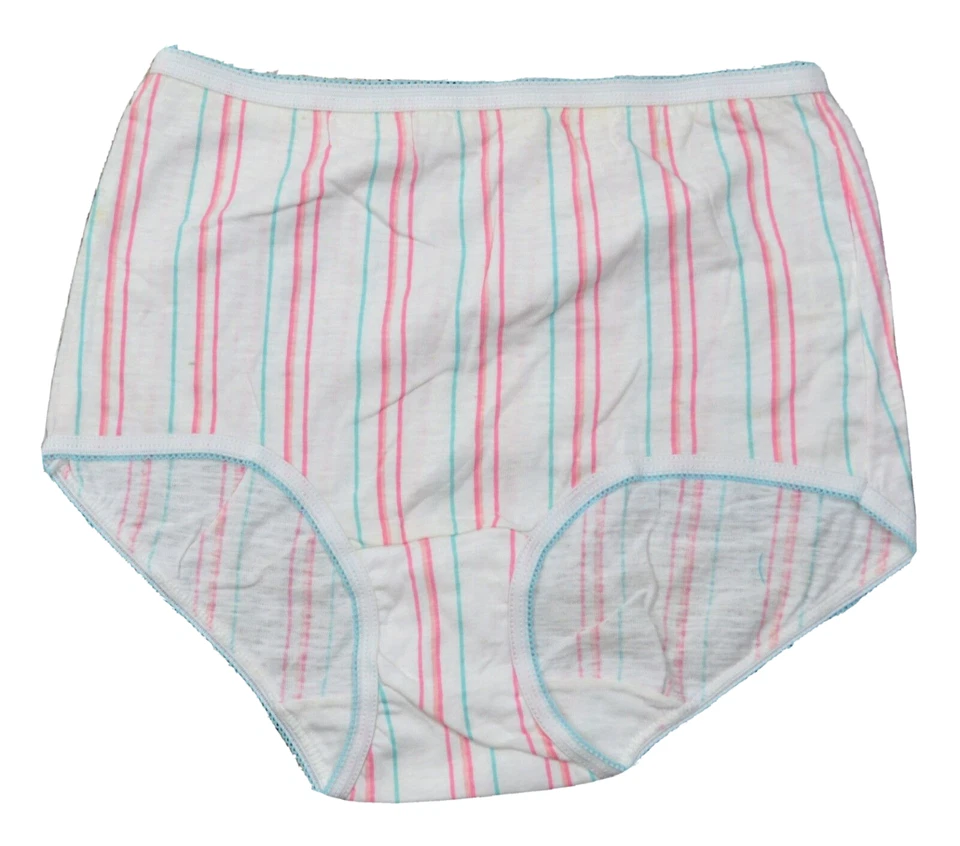 Paquete de 3 bragas de colección para mujeres HW ropa interior retro braguita a rayas talla 6 Foto 1 de 4
