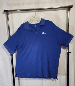 Lands End AT&T Men’s Employee Uniform Polo Shirt, ATT Blue 2XL XXL AT&T - Picture 1 of 3