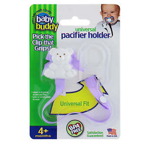 Baby Buddy Universal Pacifier Holder Clip Keep Pacifier Near and Off Floor