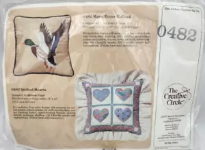 VTG The Creative Circle Quilted Hearts Kit # 0482 Sealed New 1987 14x14 Pillow - Picture 1 of 7
