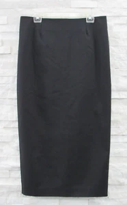 NEW Jarbo Italian Cotton Polyamide Stretch Sleek Minimalist Midi Skirt 38 8 10 - Picture 1 of 6