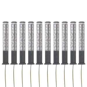 10X 1:100 Scale Model Railroad Train Courtyard Lamp Posts Street Lights Crackle - Picture 1 of 6