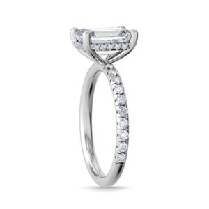 Solitaire 3.78 Ct H/VVS2 Emerald Cut Lab Created Diamond Engagement Ring 18k - Picture 1 of 5