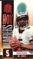 2006 Flair Showcase #HN9 Donovan McNabb Hot Numbers Near Mint or Better