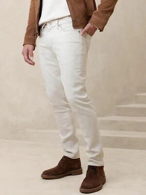Jean de viaje para hombre Banana Republic calce ajustado lavado crudo talla 31/34 ~ NUEVO Foto 1 de 4
