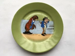 SELTEN UM 1905 VINTAGE ALICE IM WUNDERLAND DAS WALROSS & DER SCHREINER KINDER TELLER - Bild 1 von 2