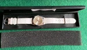 NEW IN BOX! GOSSIP LADIES/GIRLS WRISTWATCH WITH WHITE 'SNAKESKIN' EFFECT STRAP - Picture 1 of 3