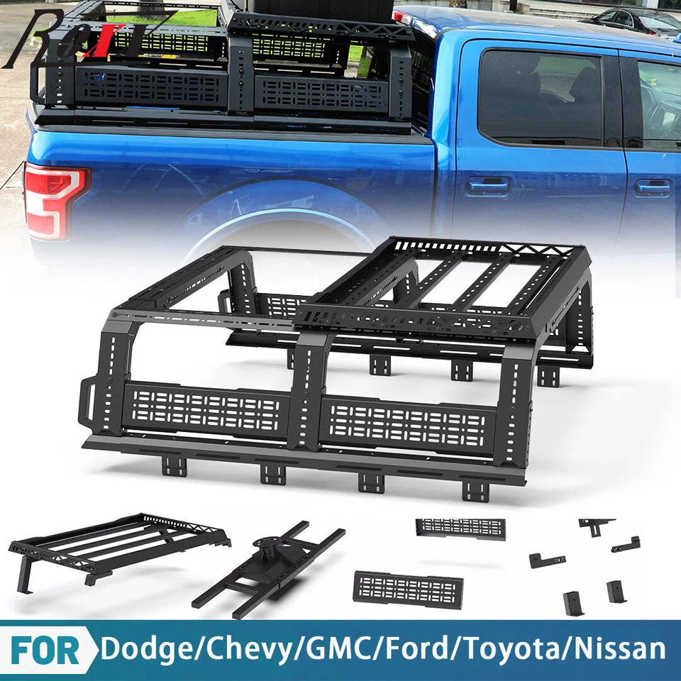 Barra antivuelco ajustable modular para plataforma terrestre para Chevy Ford Toyota Dodge Nissan Foto 1 de 4