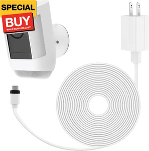 30Ft/9.1m Power Cable for Ring Spotlight Cam Plus/Pro (Battery), Weatherproof... - Picture 1 of 8