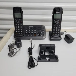 Panasonic KX-TGE640 Cordless Phone & Answering Machine with KX-TGEA60 Handsets - Picture 1 of 7
