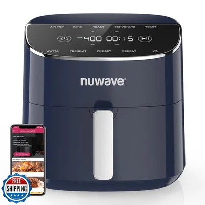 Freidora de Aire Nuwave Brio Plus 8 Qt, Nueva y Mejorada, SIN PFAS, 7 Digital One-T Foto 1 de 4