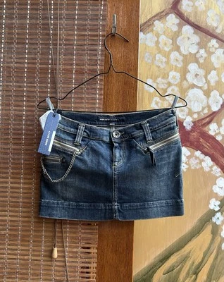 Vintage Y2k Miss Sixty Denim Low Rise Mini Skirt Size S - Image 1 of 4