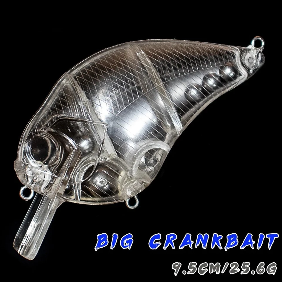 5 Stück große unlackierte Crankbait 9,5 cm 25,6 g Floating Blanks Wackel... - Bild 1 von 4