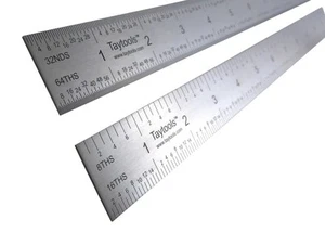 Taytools 24" Rigid Machinist Rule Ruler Hardened Spring Steel 4R Graduations ... - Picture 1 of 3
