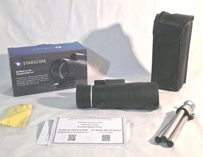 Starscope Monocular Telescope G2 10x Zoom 305ft 1000 yards Field of View New - Image 1 of 4