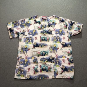 Fashion Scrubs Damen M Tierliebhaber Tierarzt All Over Print Retro Hippie - Bild 1 von 8