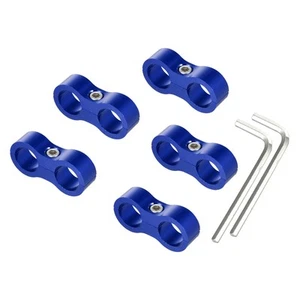 AN8 Coche Auto Manguera Separador Abrazadera Combustible Línea Conector Kit Azul - Imagen 1 de 7