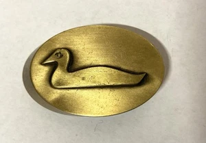 brass/ Metal  paperweight,  Approx 3" long DUCK design, antique finish-Inga - Picture 1 of 3