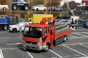 GCD Scala 1:64 Rosso Fuso Fighter Crane Diecast Display Truck Giocattolo Modellino Collezione - Foto 1 di 15