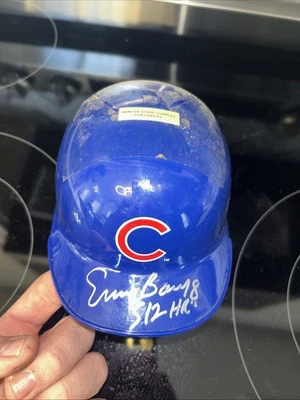 ERNIE BANKS AUTOGRAPHED SIGNED CUBS RIDDELL MINI-HELMET NO COA - Image 1 of 4