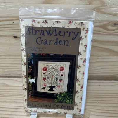 Blackbird Designs Strawberry Garden Cross Stitch Chart Loose Feathers #18 OOP - Image 1 of 4