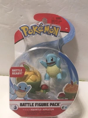 Pacote de bonecos Pokemon Battle Squirtle & Appletun Jazwares - Imagem 1 de 2