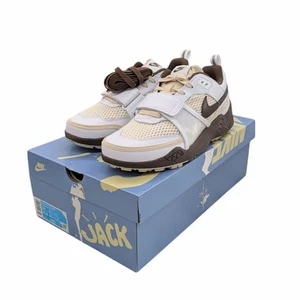 NIKE Men 10.0US Travis Scott Zoom Field Jaxx White And Light Chocolate - Picture 1 of 9