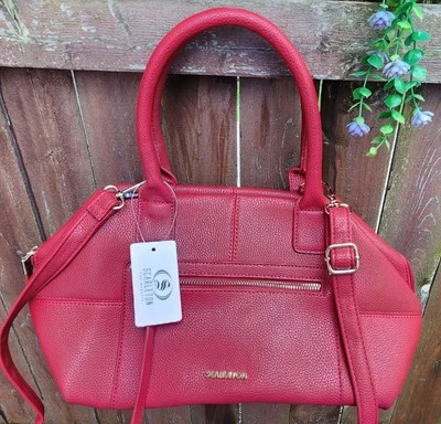 Nuevo bolso/cartera de mano rojo escarlata con correa larga Foto 1 de 4