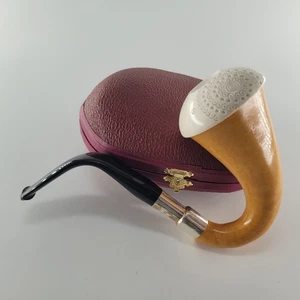 Genuine Natural African GOURD Calabash Block Meerschaum Pipe handmade CPW #k1825 - Picture 1 of 18