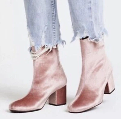 Jeffrey Campbell Free People Size 8  Boots Dusty Rose Satin NEW - Image 1 of 4