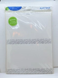 Gartner Studios 24 Count Silver Swirl 2-Up Invitations 8.5” x 11” , 5.5” X 8.5” - Picture 1 of 4