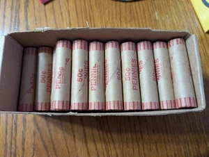 Sealed Wheat Penny Roll! Wheat Cent Lot 1909-1958 150 Vintage Coins PDS LOT OF 3 - Picture 1 of 3